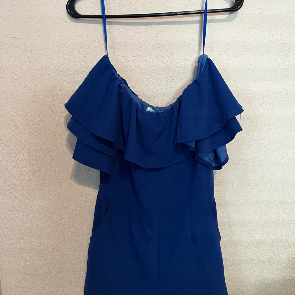 NWT Blue Ruffle Romper